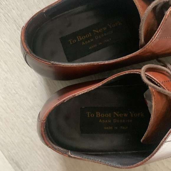 To Boot New York Adam Derrick Aldo Cognac Apron Vamp Derby Dress‎ Shoes Size 8.5 main image 6